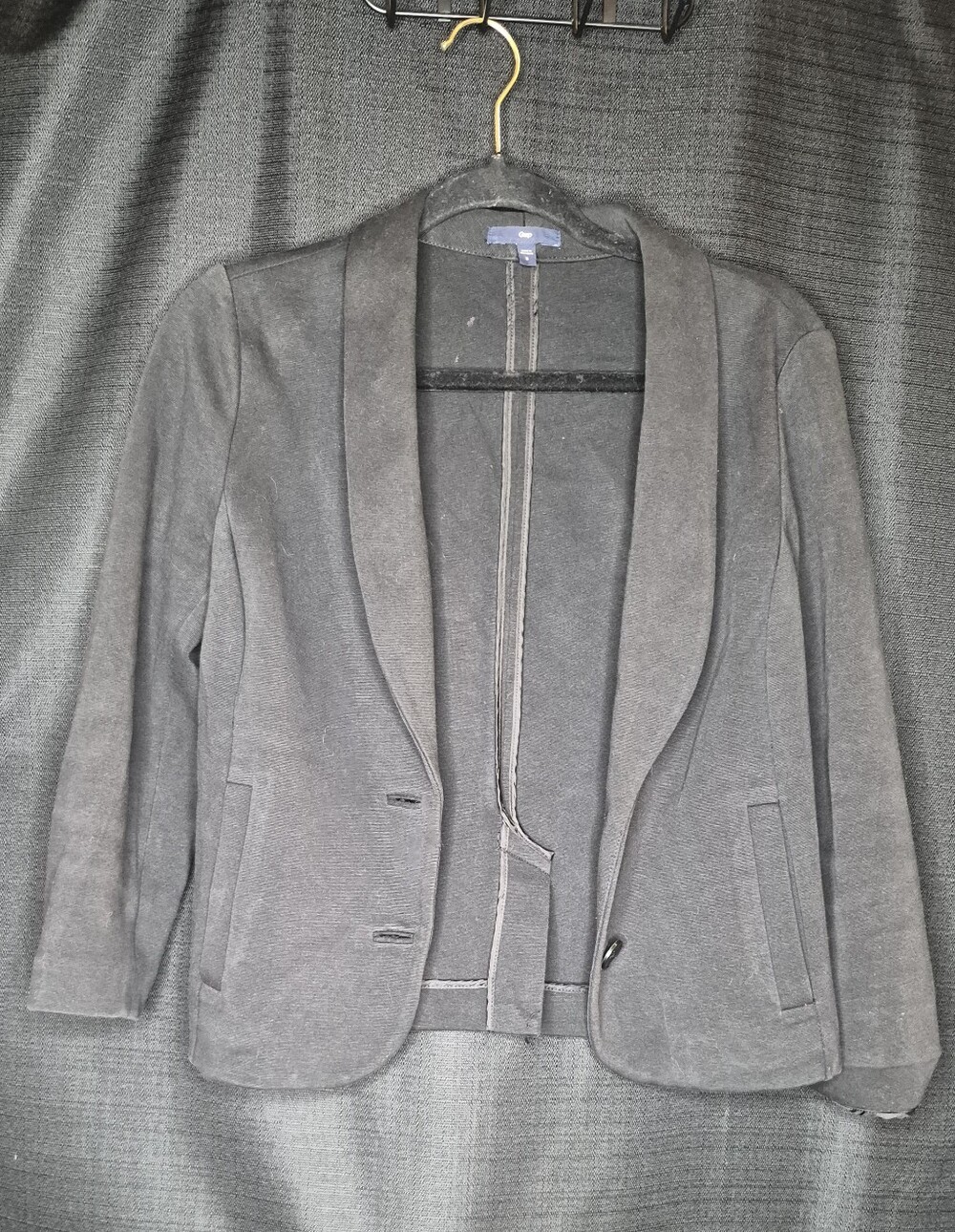 GAP Dark Gray Shawl Collar Blazer